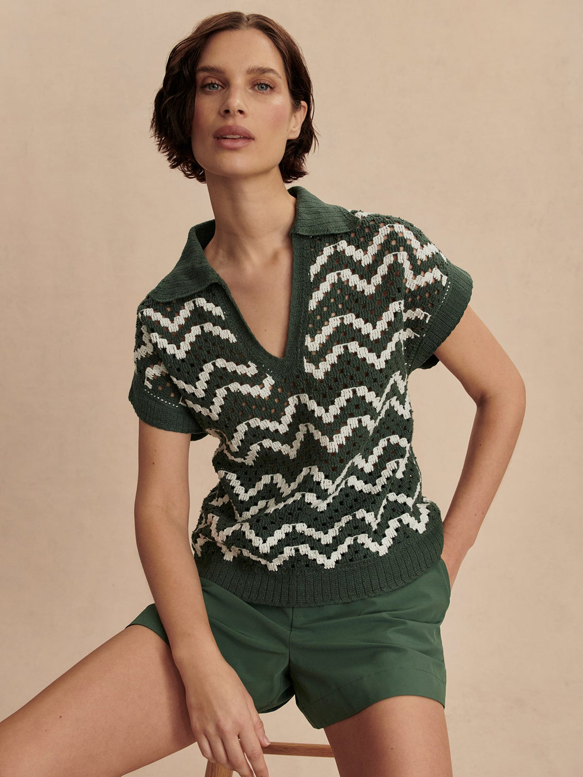 Joelle Crochet Polo Top | Varley Customer Favorite