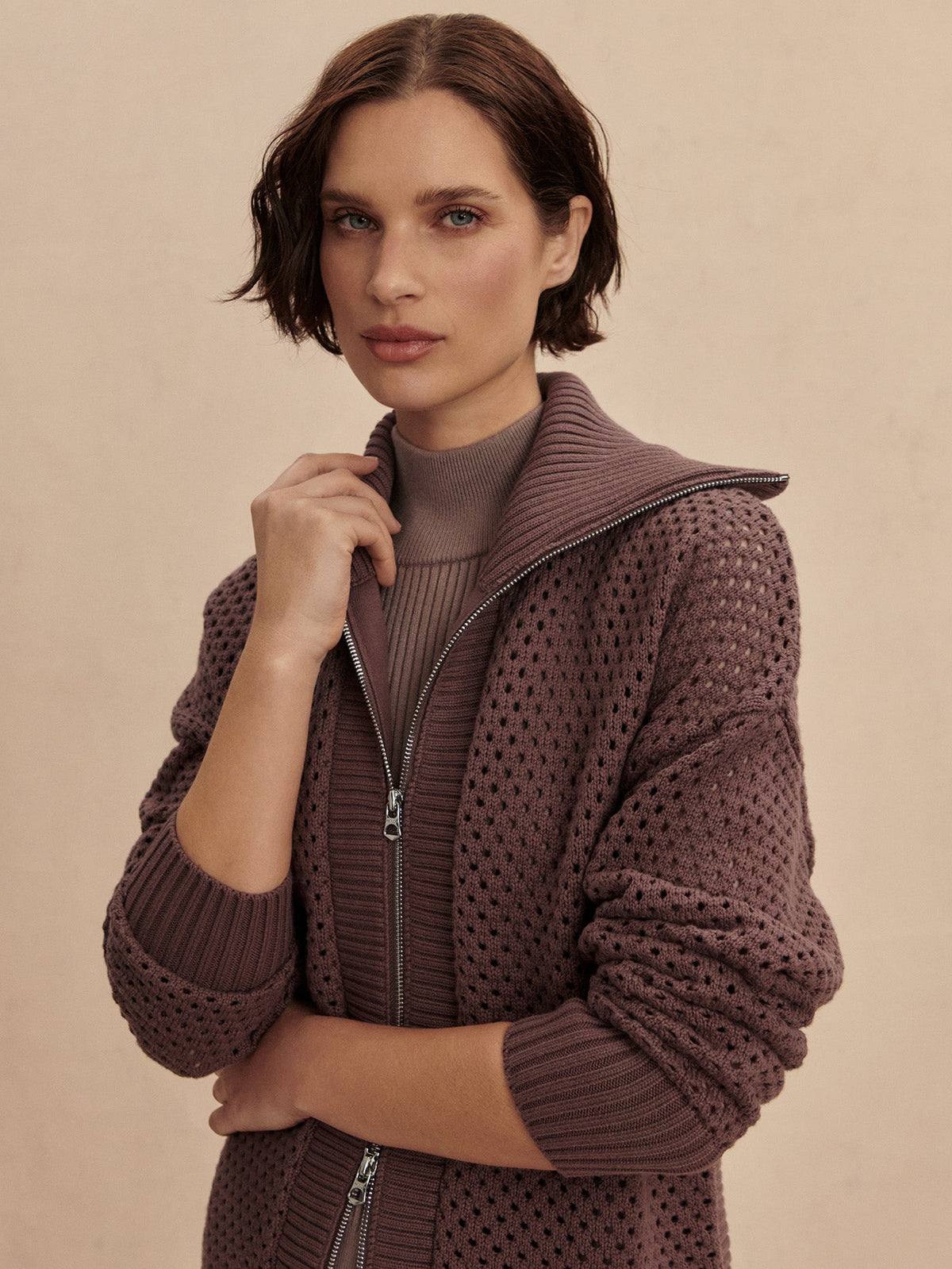 Finn Longline Knit Jacket | VARLEY US | Varley Trusted