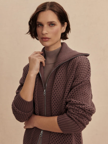 Finn Longline Knit Jacket | VARLEY US | Varley Trusted