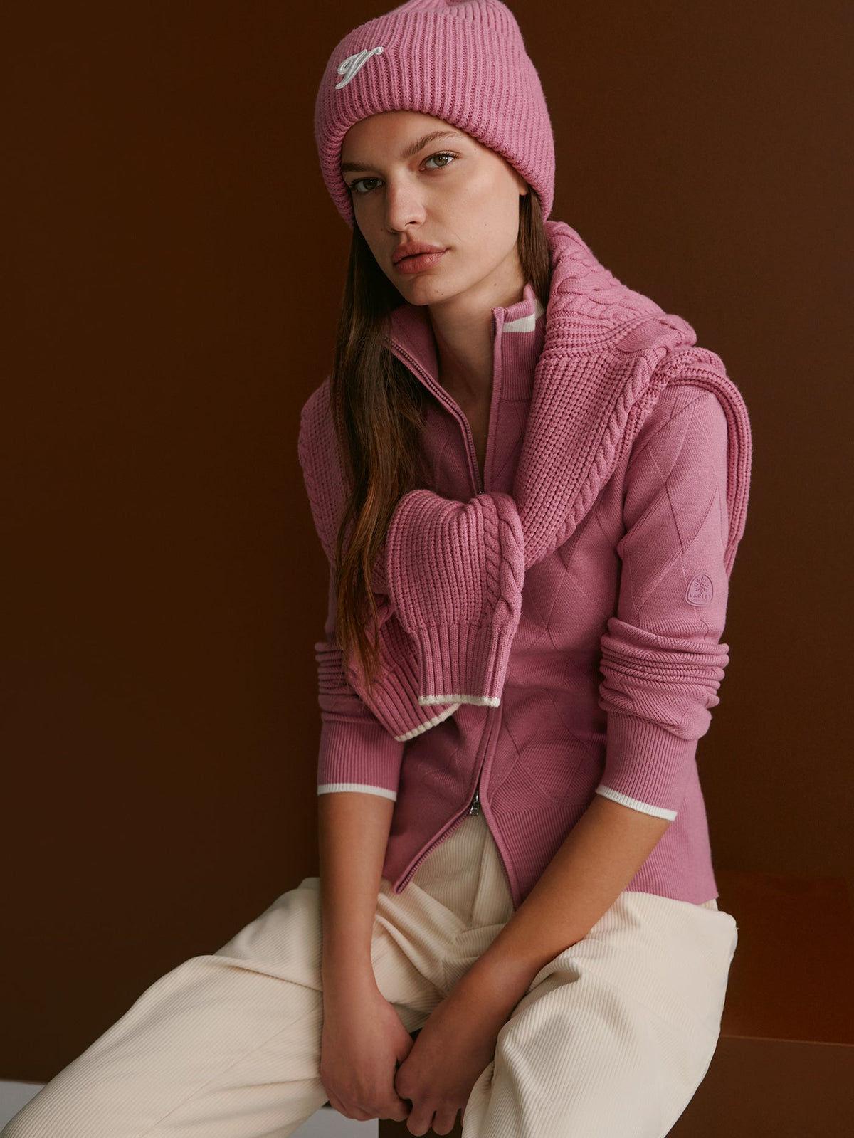 Barthe Zip Through Knit Jacket |Varley US | Varley Top Pick
