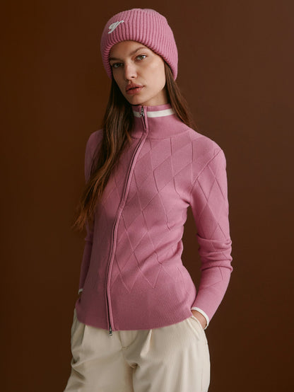 Barthe Zip Through Knit Jacket |Varley US | Varley Top Pick