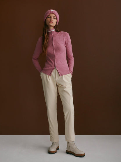 Barthe Zip Through Knit Jacket |Varley US | Varley Top Pick