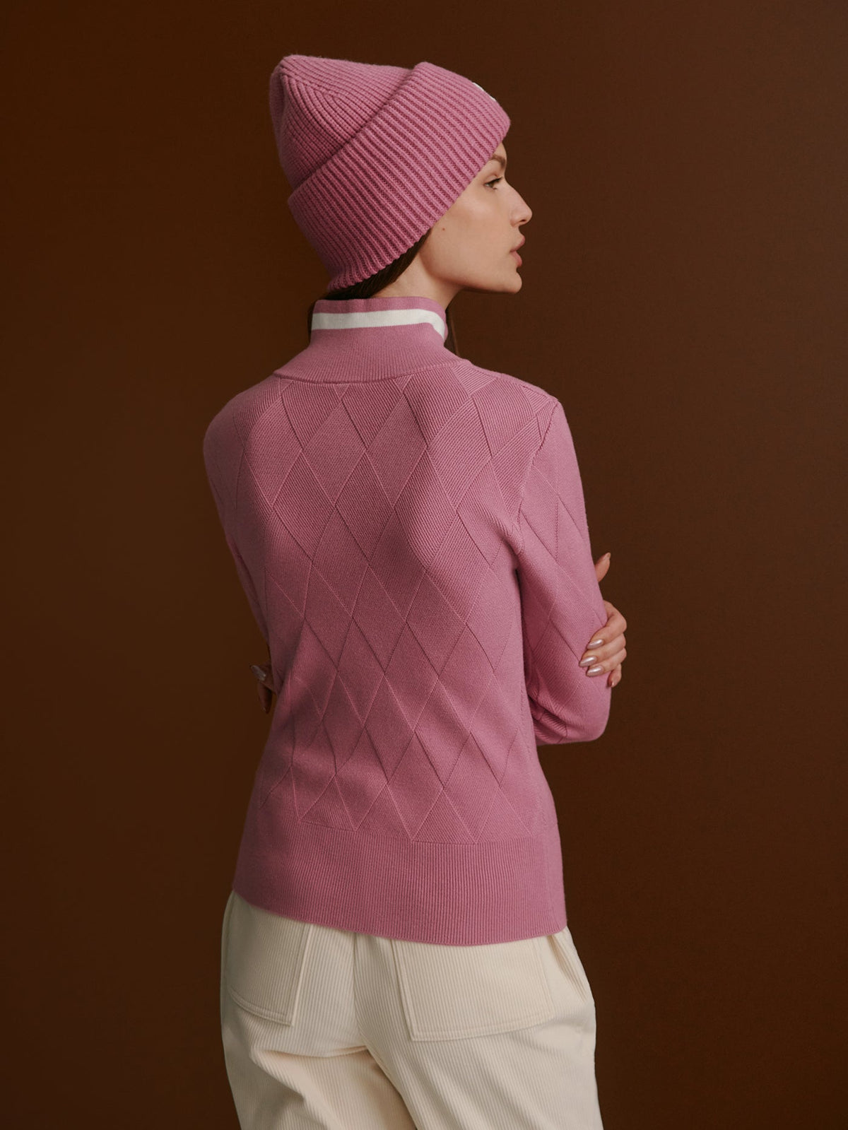 Barthe Zip Through Knit Jacket |Varley US | Varley Top Pick