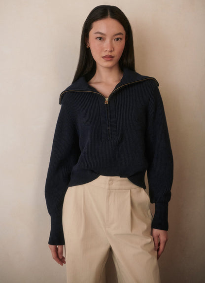 Maura Half Zip Rib Knit | Varley New