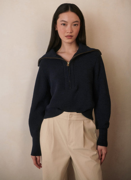Maura Half Zip Rib Knit | Varley New