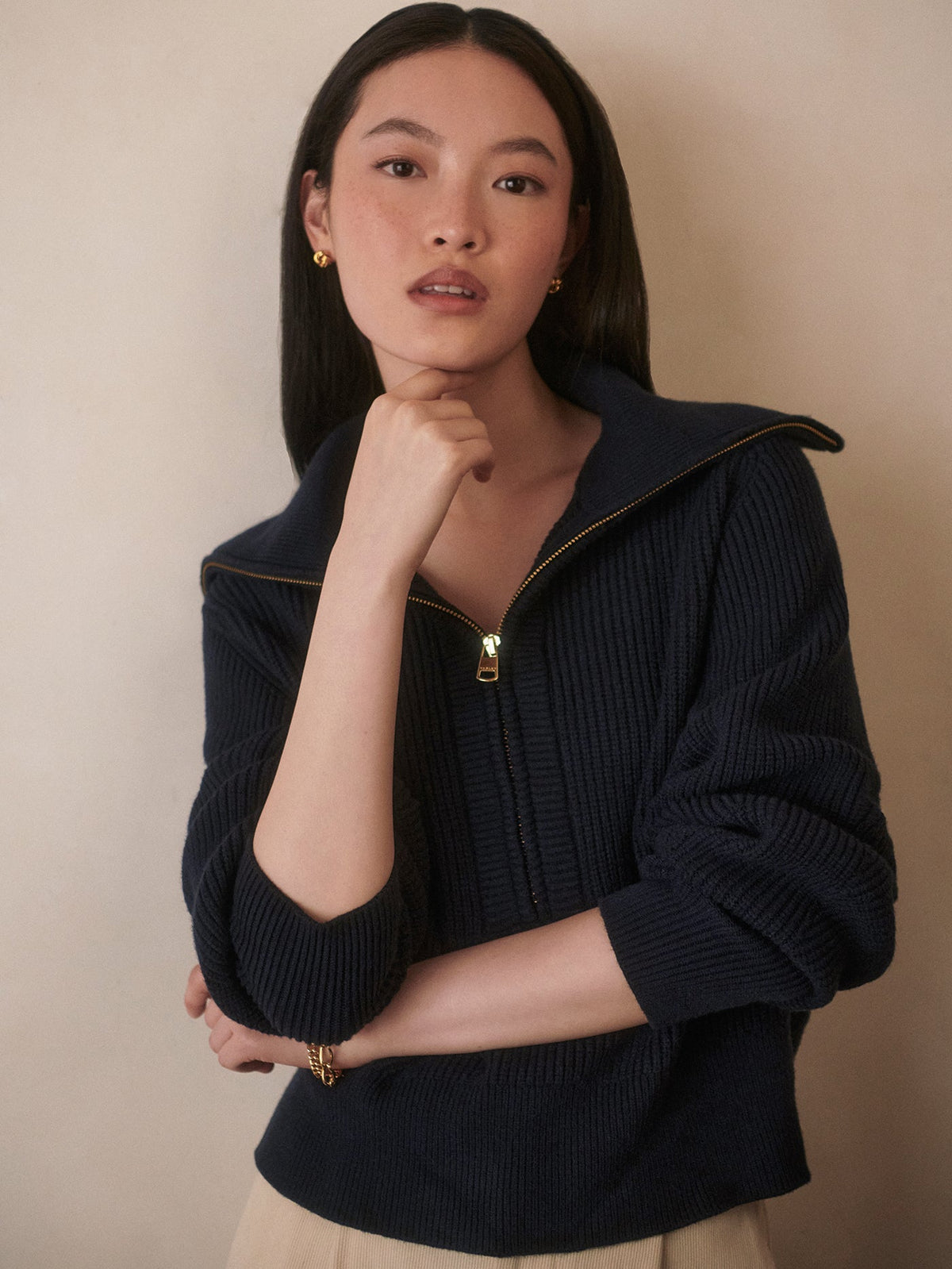 Maura Half Zip Rib Knit | Varley New