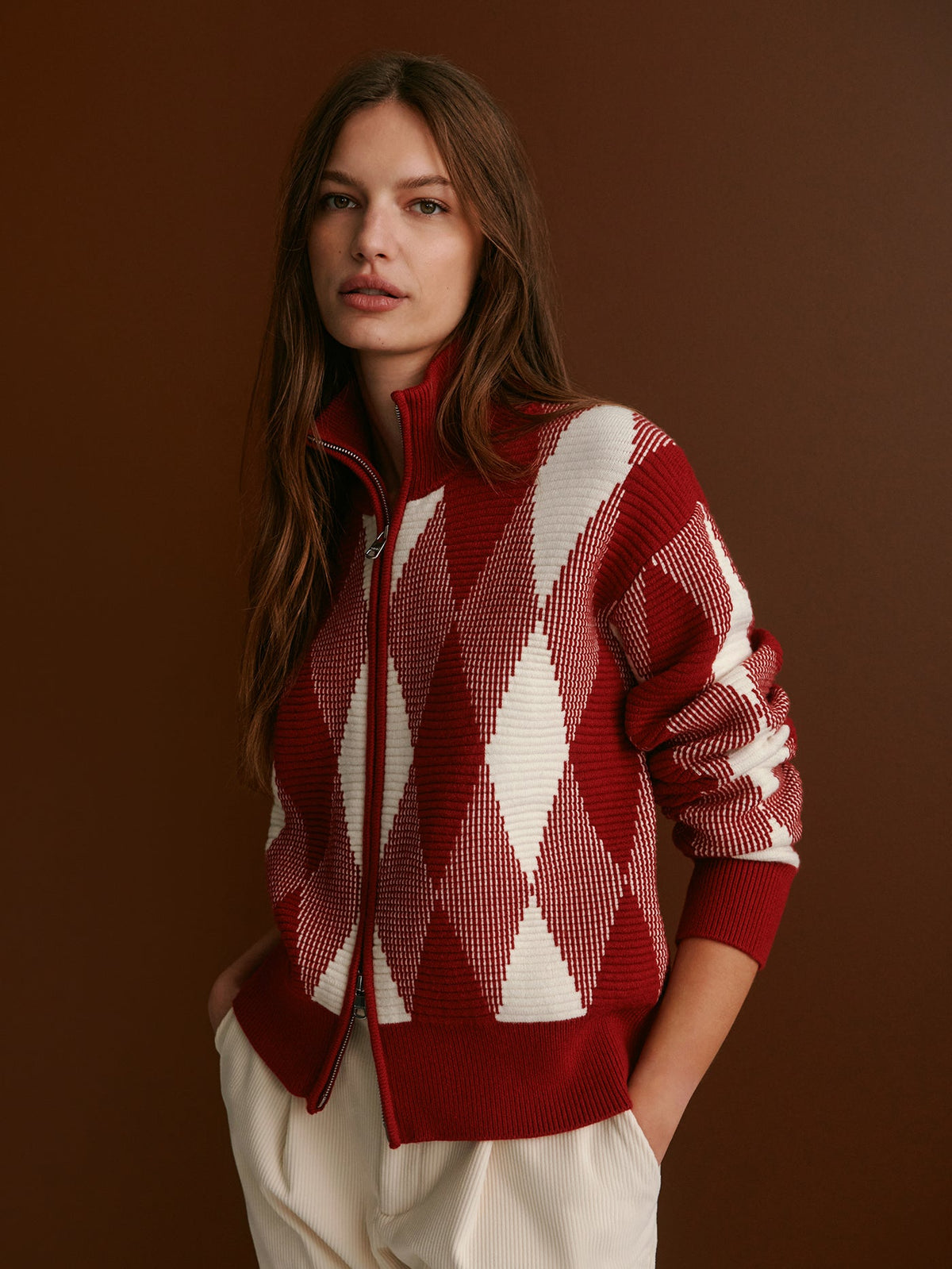 Karina Jacquard Knit Jacket | Varley Latest