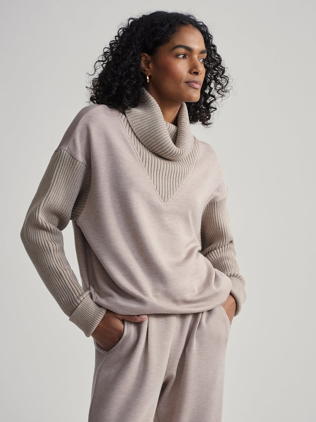 Hannah Cowl Neck Sweat | Varley Trusted
