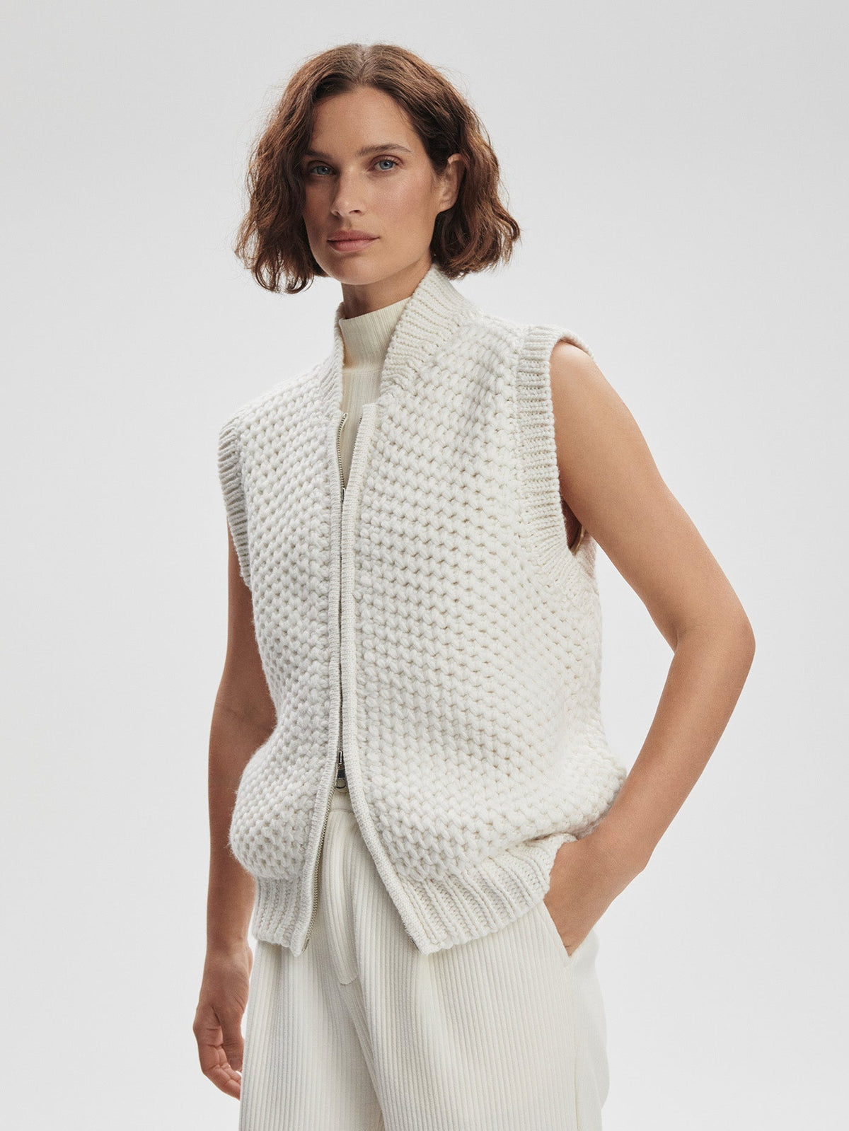 Seraphina Sleeveless Zip Knit | Varley Smart Buy