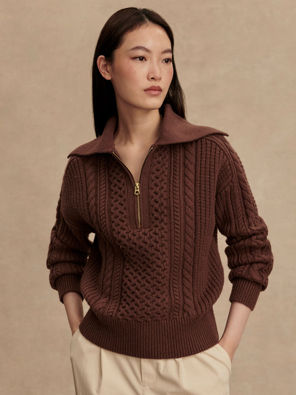 Camello Cable Half Zip 2.0 | Varley Customer Favorite
