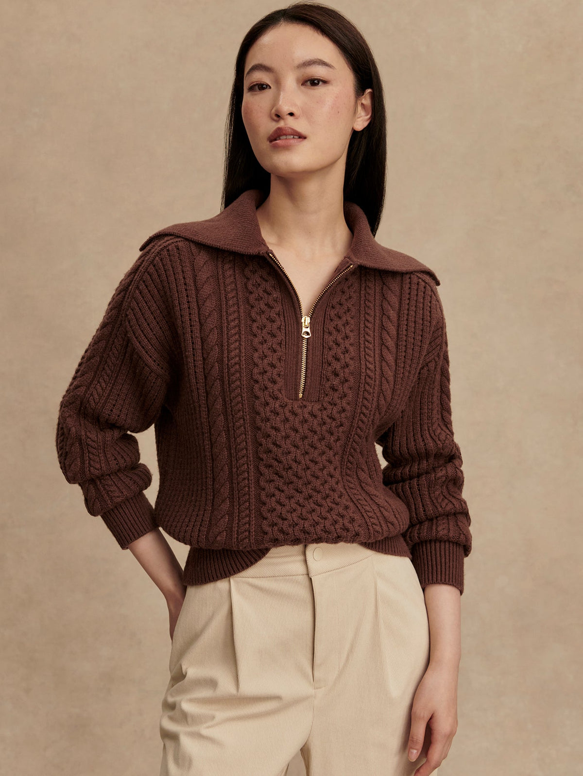 Camello Cable Half Zip 2.0 | Varley Customer Favorite