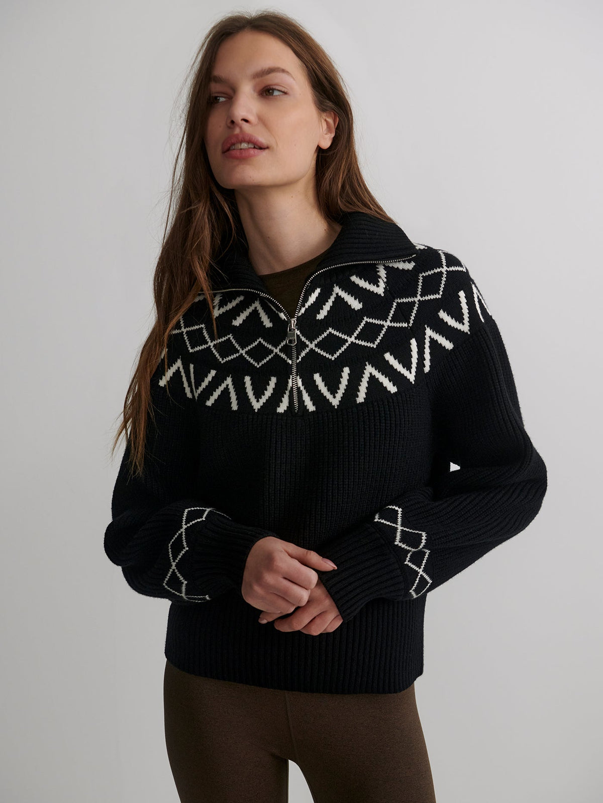 Sigrid Fairisle Half Zip Knit | Varley Top Pick