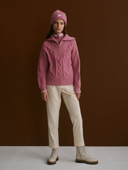 Didi Relaxed Cable Half Zip Knit | Varley Quality