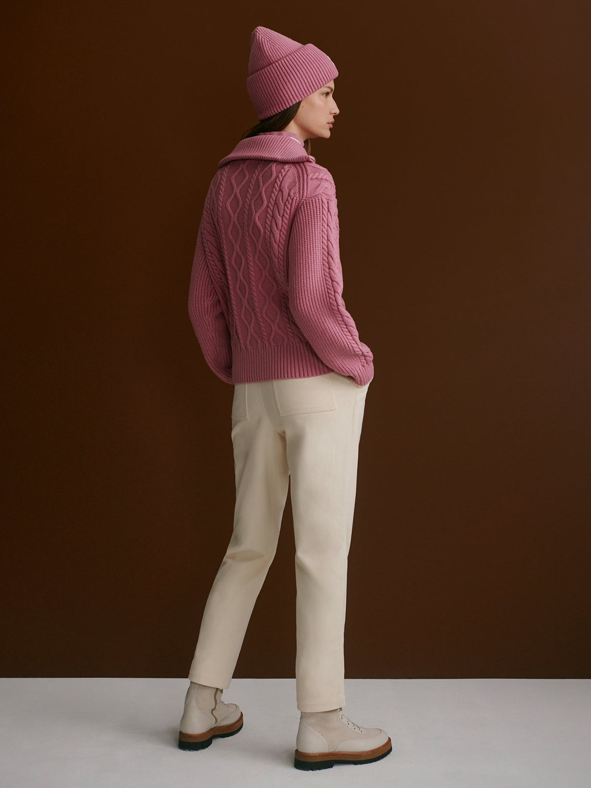 Didi Relaxed Cable Half Zip Knit | Varley Quality