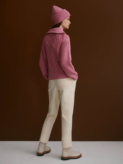 Didi Relaxed Cable Half Zip Knit | Varley Quality