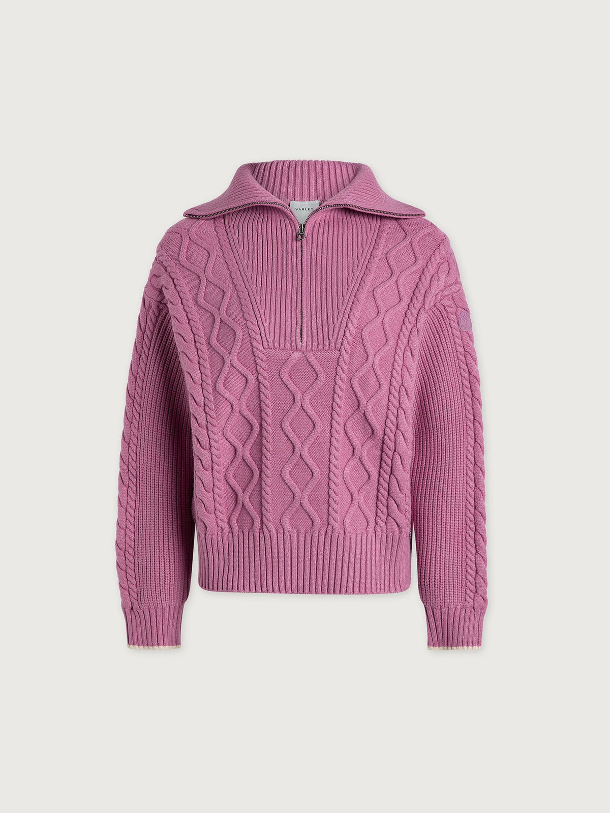 Didi Relaxed Cable Half Zip Knit | Varley Quality
