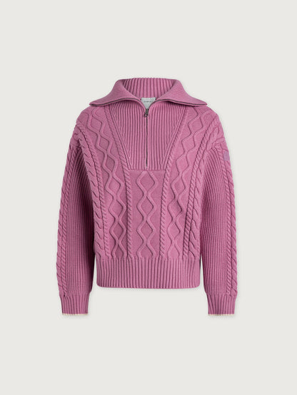 Didi Relaxed Cable Half Zip Knit | Varley Quality