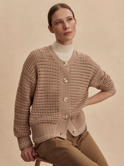Kris Relaxed Fit Knit Cardigan | VARLEY US | Varley Trusted