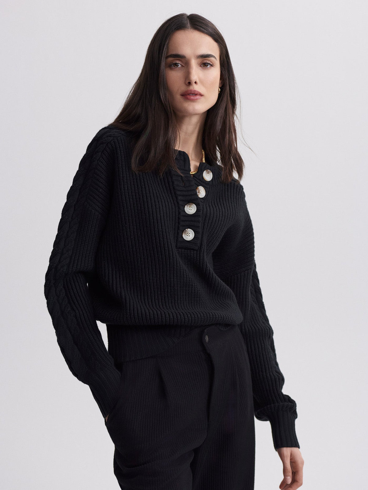 Vera Button Neck Sweater | Varley Customer Favorite