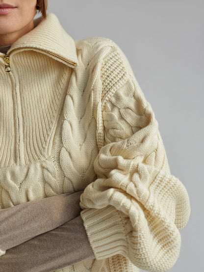 Daria Half Zip Cable Knit | VARLEY US | Varley Top Pick