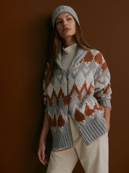 Brockley Jacquard Knit Jacket | Varley New