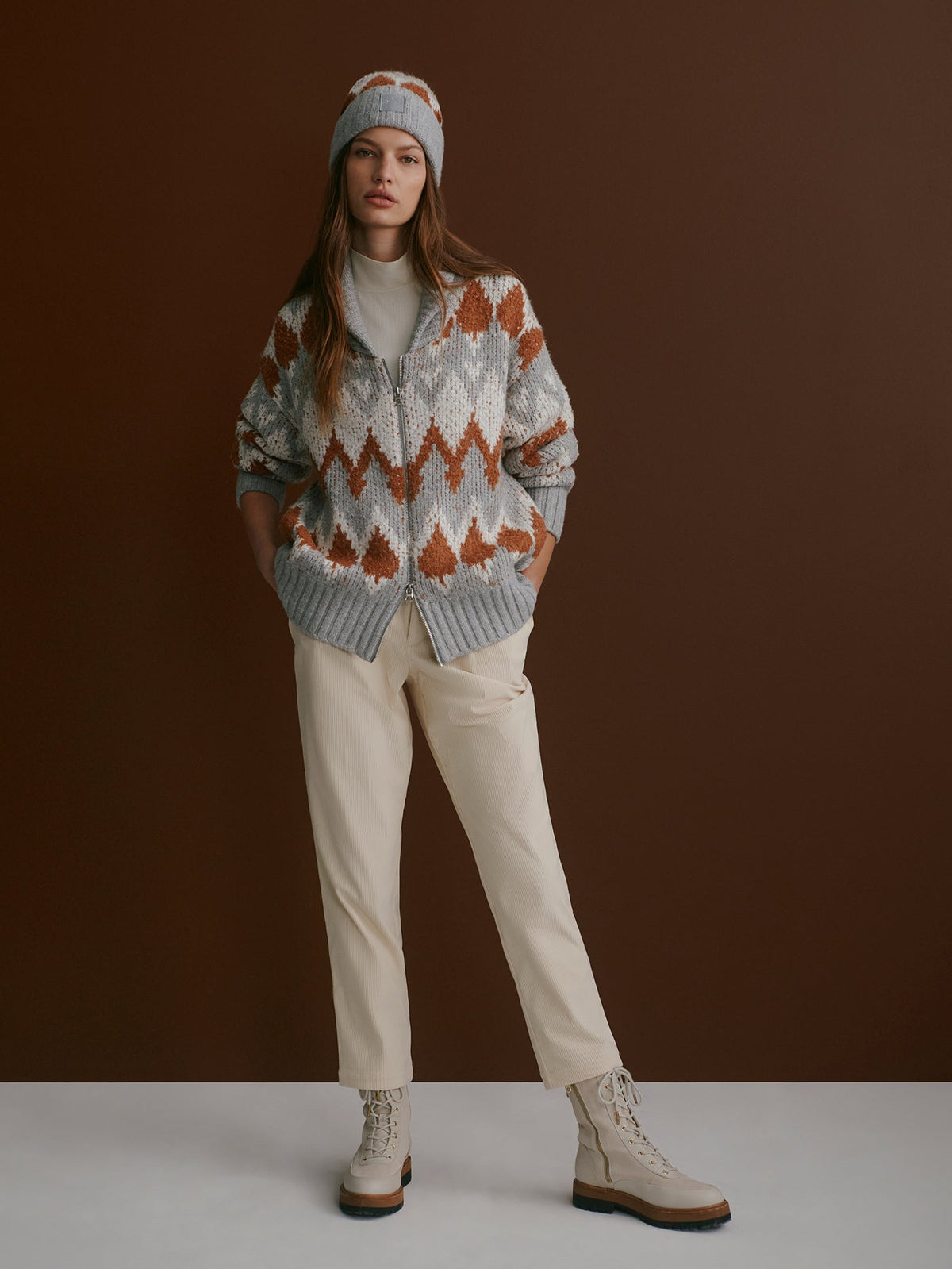 Brockley Jacquard Knit Jacket | Varley New