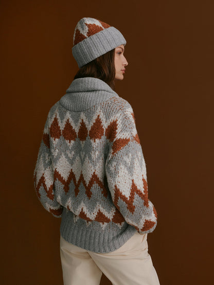 Brockley Jacquard Knit Jacket | Varley New