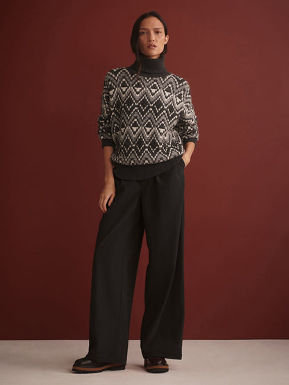 Ida Relaxed Fairisle Rollneck Knit | Varley Featured