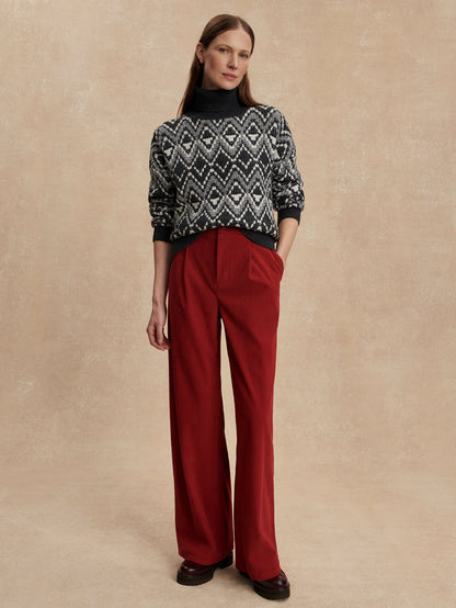 Ida Relaxed Fairisle Rollneck Knit | Varley Featured