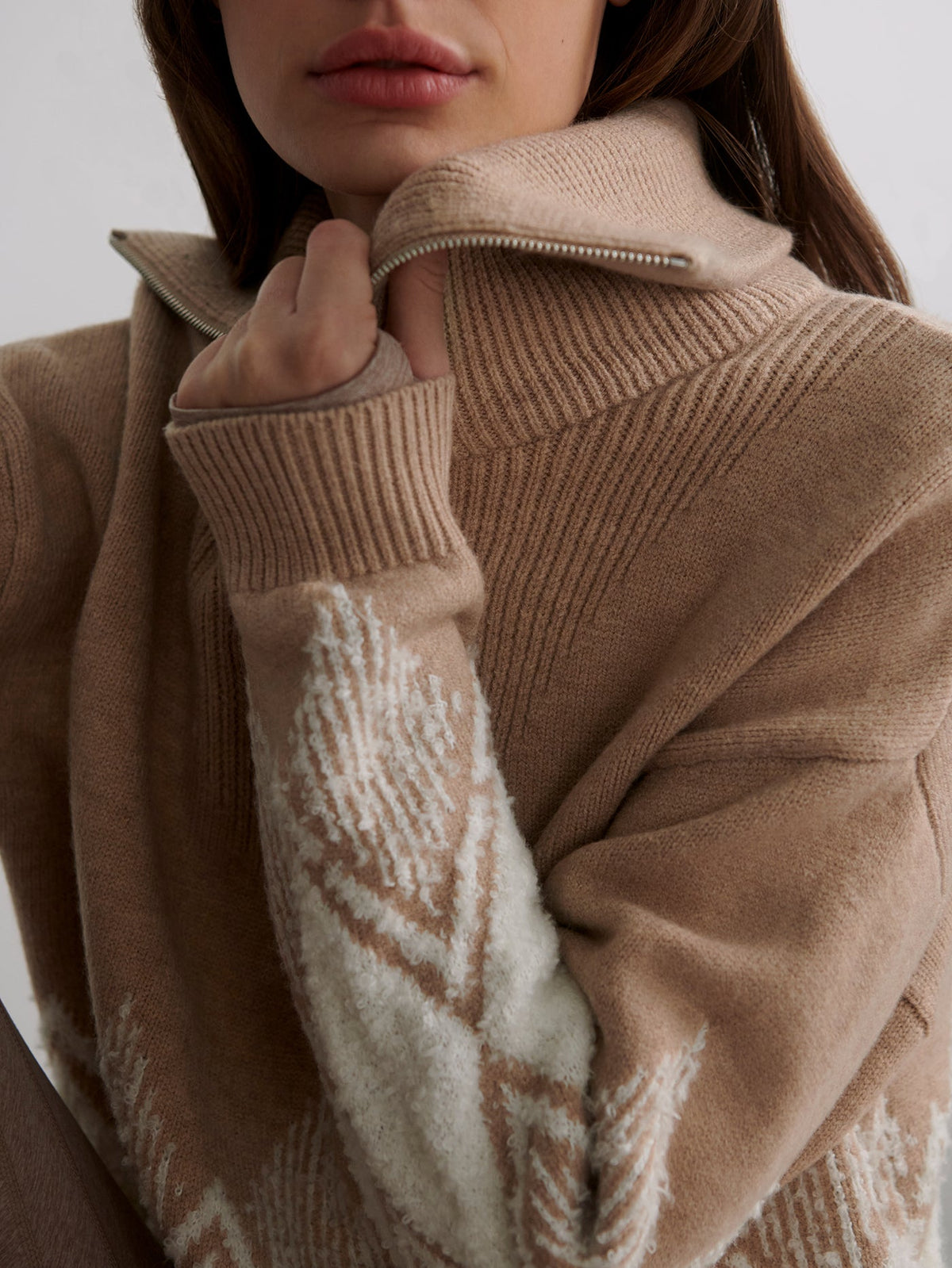Betty Jacquard Half Zip Knit | Varley New