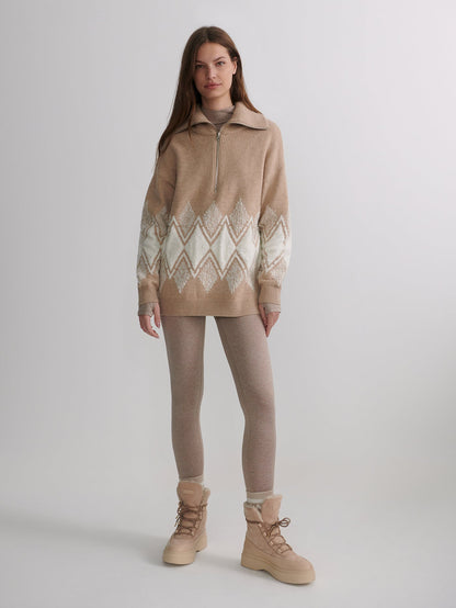 Betty Jacquard Half Zip Knit | Varley New