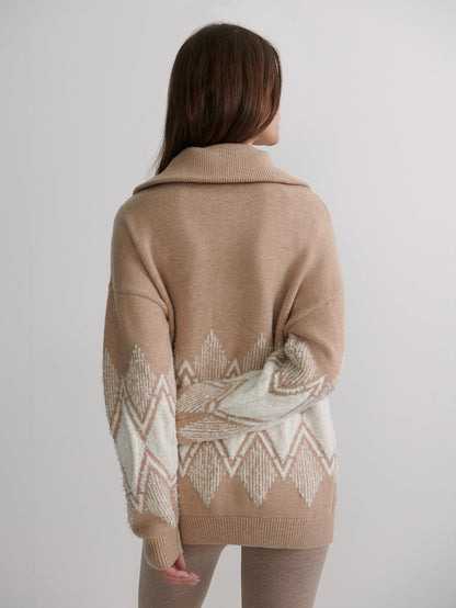 Betty Jacquard Half Zip Knit | Varley New