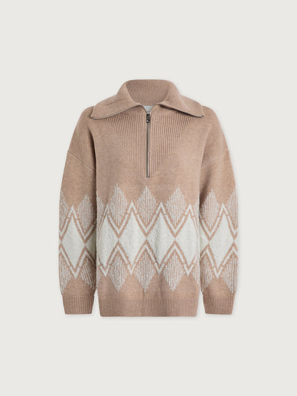 Betty Jacquard Half Zip Knit | Varley New